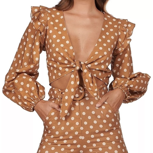 CHARLIE HOLIDAY
Nyla Tie-Front Crop Top spot size XL - Picture 1 of 5